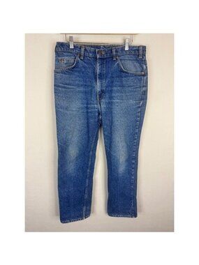 Vintage Levis 619 Orange Tab Jeans Mens 34x30 Medium Wash Straight Leg Denim 90s